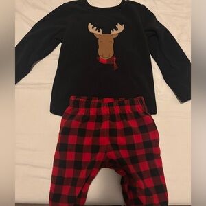 Cozy Black and Red Plaid Kids Pajamas